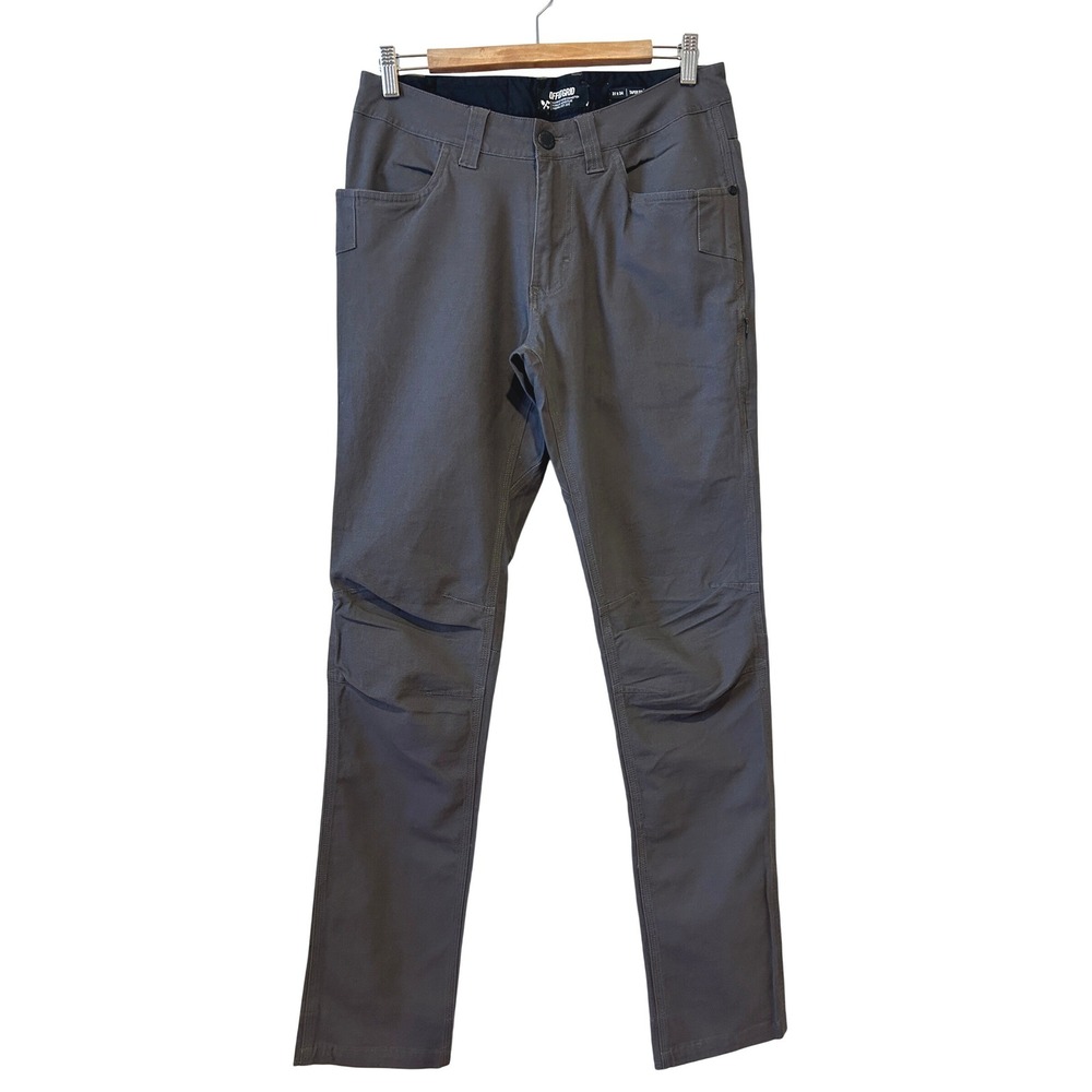 Off The Grid Taper Fit Canvas Pants Size 31x34 Gray Trailblazer Utility Outdoor